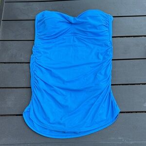 Anne Cole Blue Strapless One Piece Swimsuit Dress